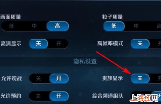 王者荣耀怎么隐藏贵族