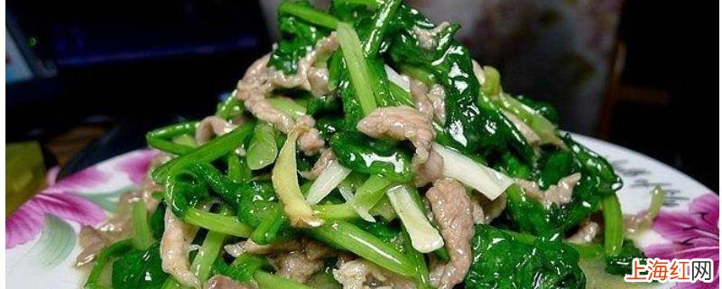 菠菜炒肉怎么弄